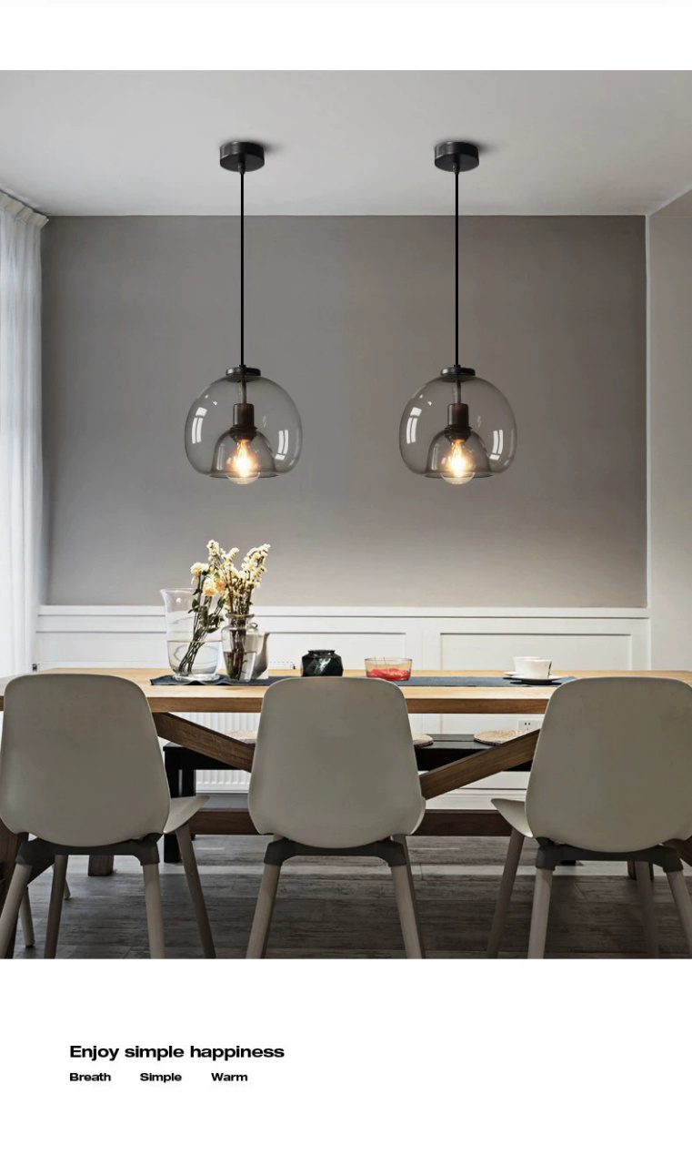 New Nordic style glass dining room and living room chandelier